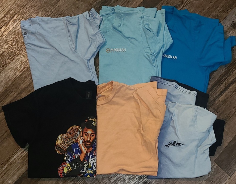 Mens Lot Of 6 Shirts Size Small Short Sleeve Mixed Brands And Colors Lot Of 6