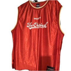 JNCO Sport Men’s XXL Red/White Reversible Sleeveless Jersey Graphic T-Shirt
