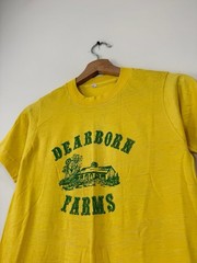 Vintage 70’s Graphic Dearborn Farms Nature Single Stitch Yellow Tee Shirt- Small