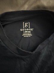 NWT George Men’s L 42/44 Blue Short Sleeve Moisture Wicking Crewneck Tee Shirt