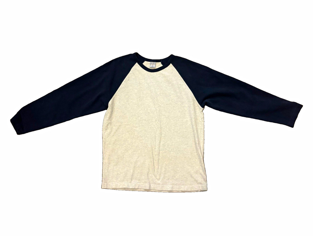 Old Navy Men’s Colorblock 3/4 Sleeve Crew Neck T-Shirt Gray/Blue Size M