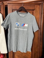 PUMA Bmw Mms Essentials Logo Crew Neck Short Sleeve T-Shirt Mens Size M