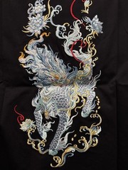 NWT NIEPCE Japanese Dragon Embroidered T-Shirt (S) Black Short Sleeve Streetwear