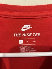 Nike Size Small Men’s Red T-Shirt Cotton Swoop Logo Sm See Picture
