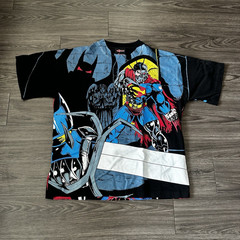 Energy DC Comics Batman & Superman Graphic Print Black Crew Neck T-Shirt XL