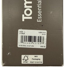 Tommy John Mens L Essential Second Skin Modal Crew Neck Undershirt 3 Pack Black