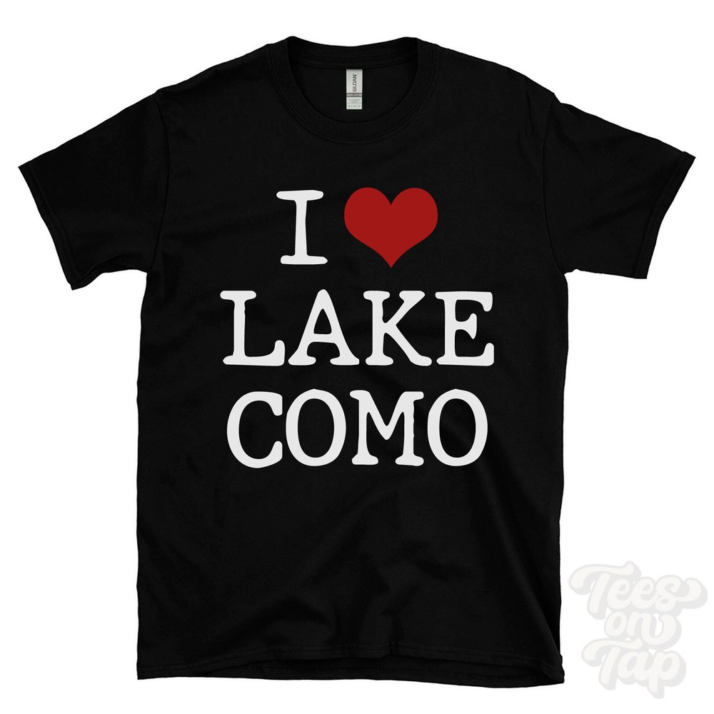 I LOVE LAKE COMO T-SHIRT heart italy travel nature luxury scenic lakes natural