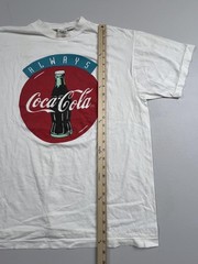 Vintage Coca-Cola Shirt Mens XL White Always Bottle Graphic Tee Soda Advertising
