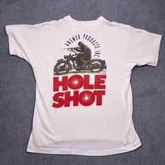 Vintage Hole Shot Fruit of the Loom T-Shirt Mens Large Single Stitch Graphic Tee