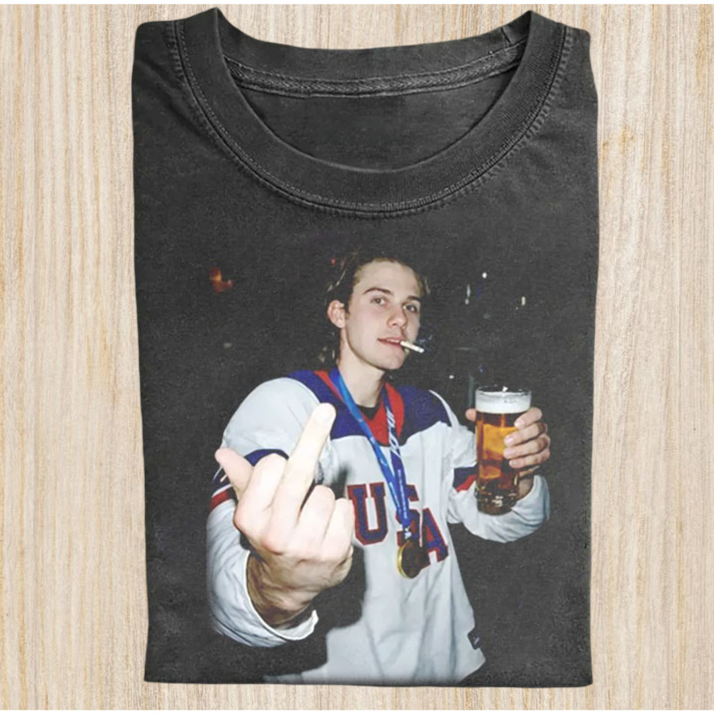 Funny Jack Hughes Usa Gold Hockey,Patriotic Hockey Fan Shirt, Hockey Graphic Tee