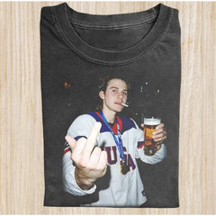 Funny Jack Hughes Usa Gold Hockey,Patriotic Hockey Fan Shirt, Hockey Graphic Tee