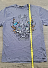 Peruvian Design T Shirt Unisex Size L *** Diablada Dance Mask – Peruvian Cotton