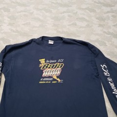 Vintage San Ignacio B.C.S Baja Yazbek Shirt Men XL Blue Y2k Pullover Long Sleeve
