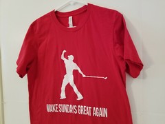 Barstool Sports Tiger Woods Make Sundays Great Again Mens Medium T Shirt Red