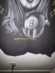 DOM “Make Your Own Luck” Graphic T-Shirt Featuring Pinup Girl with 8 Ball