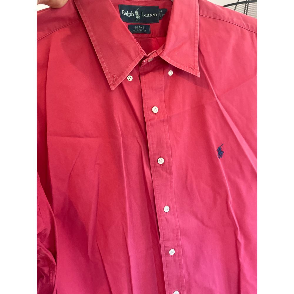 Mens POLO Pink Blake 100% cotton Long Sleeve Button Down Shirt sz XL