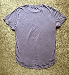 H&M Essentials Long Fit Purple Short Sleeve T Shirt Size M Med Classic Round Hem