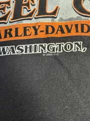 Vintage Harley-Davidson Shirt Mens L Black Steel City Graphic Crew Neck