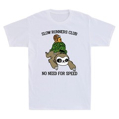 Sloth Snail And Turtle Slow Runners Club No Need For Speed Funny Men’s T Shirt