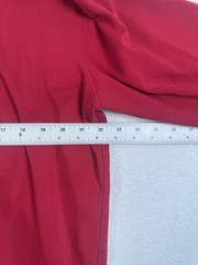 Lands’ End Shirt Mens Large Red Long Sleeve Mock Neck 1/2 Zip Casual Top