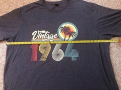 Vintage 1964 T Shirt 3xl 60 year Birthday Shirt Black
