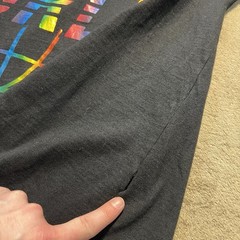 Refinery Republic Globe T Shirt Mens L Reflective Rainbow Graphic