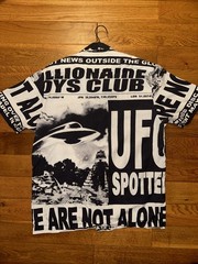 Billionaire Boys Club Men UFO Short Sleeve Woven Shirt White Small