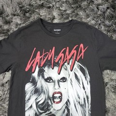 Old Navy Lady Gaga Born This Way Shirt Mens Small Black Graphic Tee Tagless