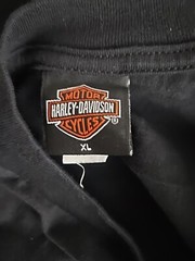 Vintage Y2k Harley Davidson T Shirt XL Fairbanks Ak Husky Tribal Biker Malamute