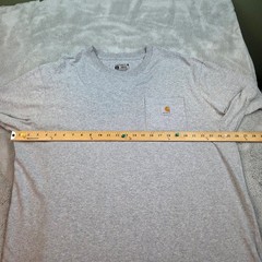 Carhartt Tee Mens XL Loose Fit Short Sleeve Pocket Heather Gray 100% Cotton