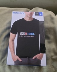 3 Pack Of 32 Degrees Men’s Cool Tee Short Sleeve Crew Neck Black SZ. L NEW