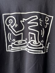 Keith Haring Pop Shop DJ Dog Long Sleeve T Shirt Black Men’s Size L EUC