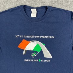 Gildan T-Shirt Mens L Navy Blue St Louis 2008 St Patrick’s Day Graphic Tee