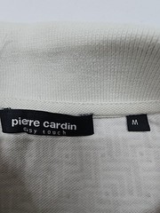 Pierre Cardin Boys Beige Geometric Polo Shirt Size M Regular Condition