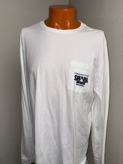 Vineyard Vines Discovery Channel Long Sleeve Shark Week T-Shirt XLT EUC White