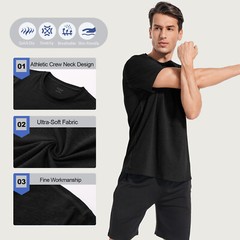 Mens T-shirts Short Sleeve T-shirts Quick Dry Breathable Training Shirt Fitness
