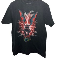 Rick & Morty Spaceship Black T Shirt Adult Swim Ripple Junction Size Large