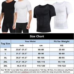 Men Slimming Body Shaper Plus Size Tank Tops Compression Vest Posture Corrector