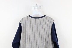 Vintage 70s Streetwear Mens Large Faded Pinstriped 3/4 Sleeve Raglan T-Shirt USA