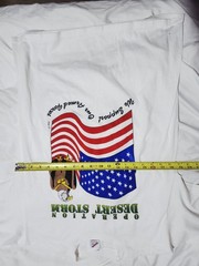Vintage Operation Desert Storm 1991 Shirt Single Stitch Military Eagle USA Large