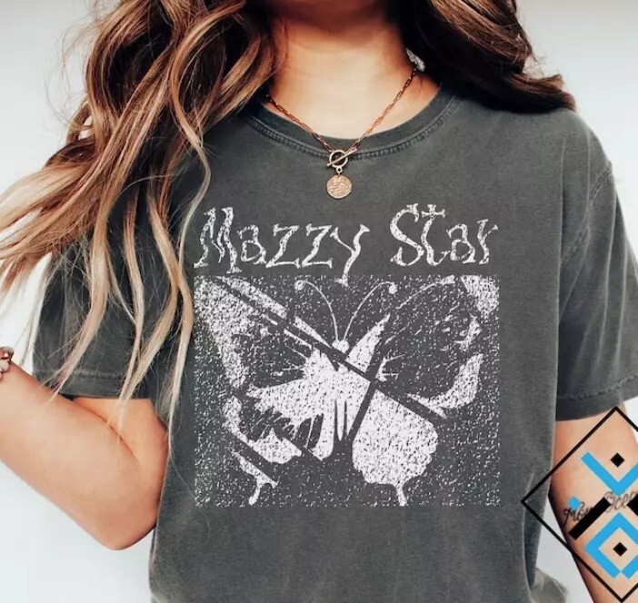 Vintage Mazzy Star Butterfly T-Shirt, 90S Alternative Rock, Hope Sandoval Tee