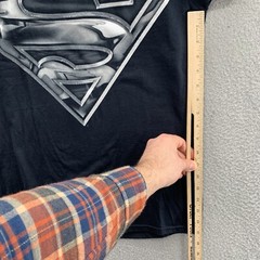Official DC Comics Superman Men Adults Black Steel Contrast Graphic T-Shirt S