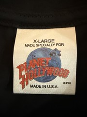 Vintage Planet Hollywood Hong Kong T-Shirt Mens XL Black Single Stitch USA Made
