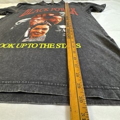 Black History Rap Medium T Shirt MLK Malcolm X Black Power Look Up To The Stars
