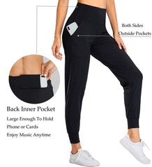 Oalka Women’s Joggers High Waist Yoga Pockets Sweatpants Sport Workout Pants …
