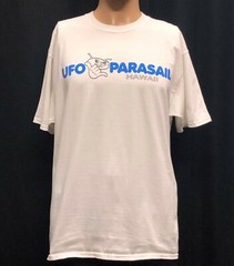 Hawaiian UFO Parasail T Shirt Mens Large Can Survive The Ride Alien Shaka Maui