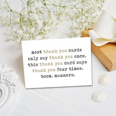 Funny & Sarcastic Thank You Card, Humorous Thank You Card for Doctor Nurse Teach