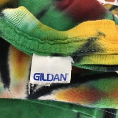 VTG 90s Orange Beach Alabama Vacation Tee Tie-Dye All Over Print T-shirt Rasta L