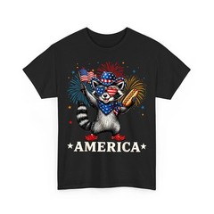USA America Raccoon Hot Dog 1776-2026 4th of July 250 Years Funny T-Shirt