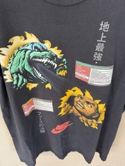 Nike Air Godzilla World Tour ’92 Double-Sided Graphic Tee Men’s XL Black